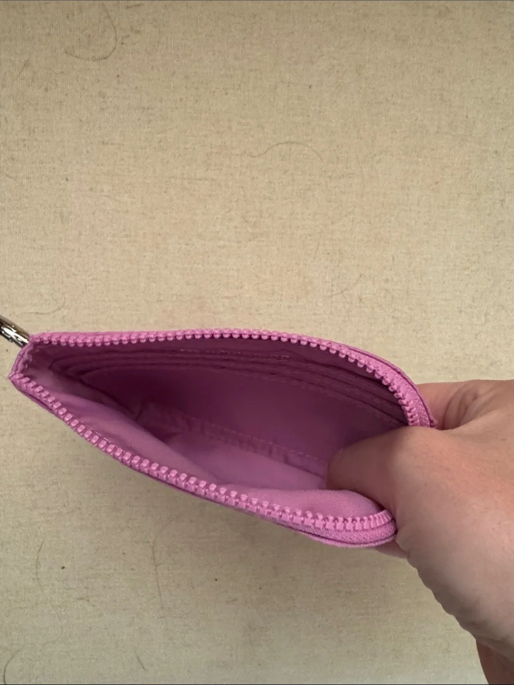 lululemon Mini Pouch Zip Wallet Clip-On Keychain Card Holder